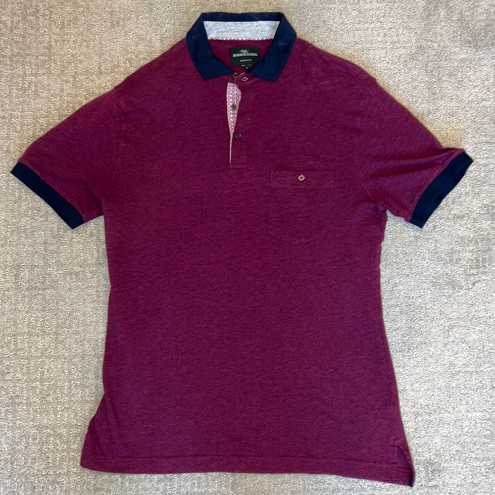 Rodd & Gunn Mens Purple Polo Size Large, Sports Fit